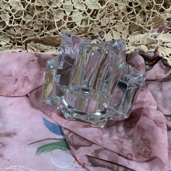Gorgeous 6 Point Crystal Candle Holder - Vintage - Picture 3 of 9